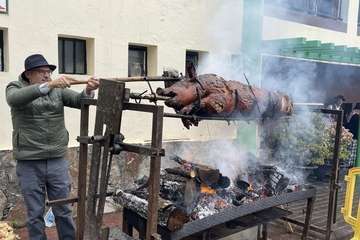 Los turistas y la lluvia, protagonistas en Tenteniguada/TA.